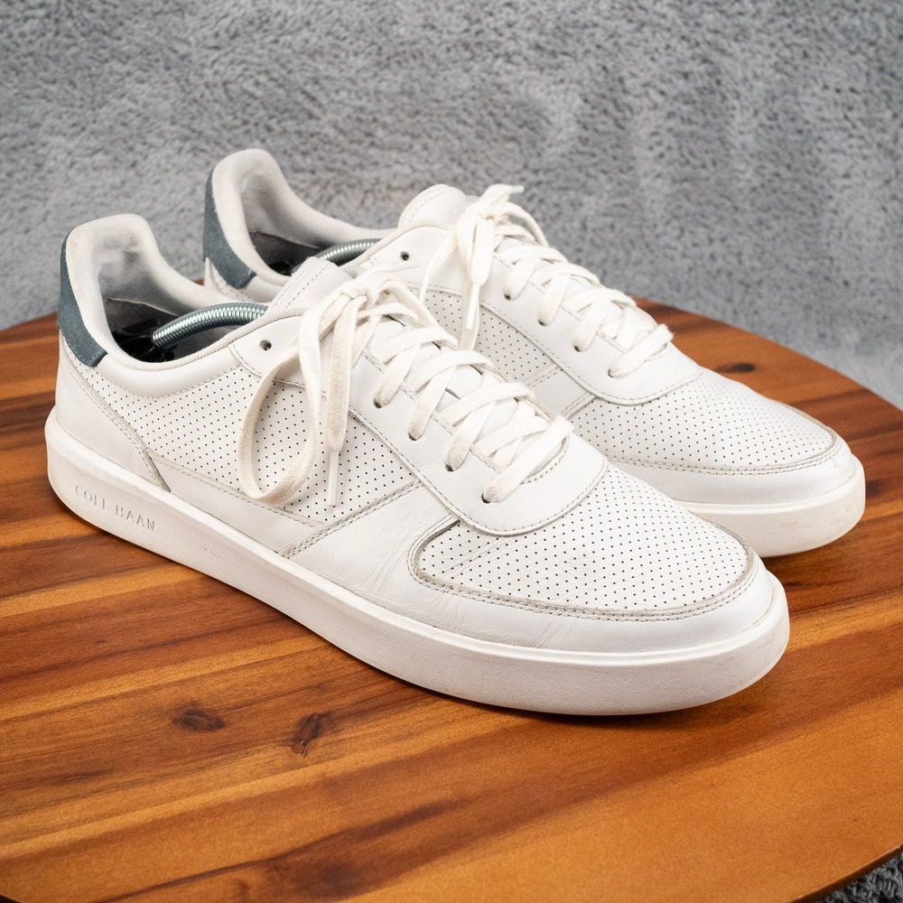 Cole Haan Grand Crosscourt Daily Court Mens 13 M White Leather Sneakers C40599